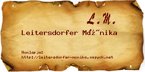 Leitersdorfer Mónika névjegykártya
